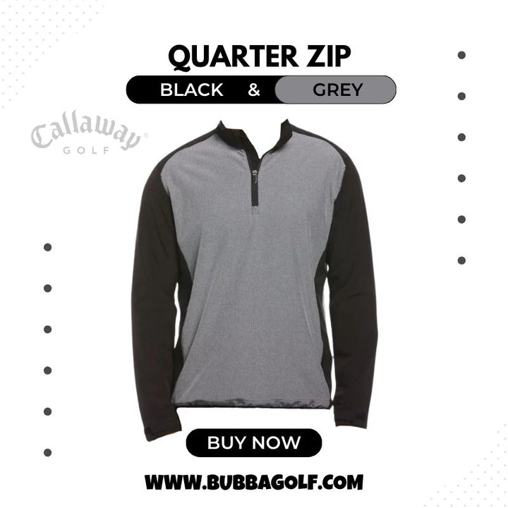 Heathered Block Quarter Zip Golf Jacket