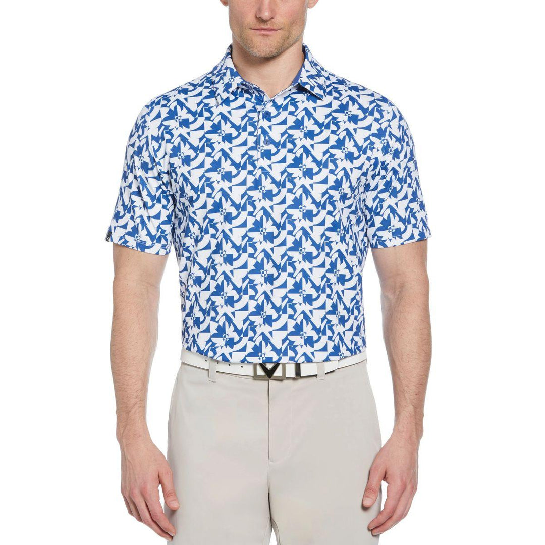 Layered Floral Print Polo