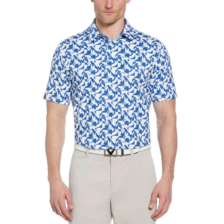 Layered Floral Print Polo