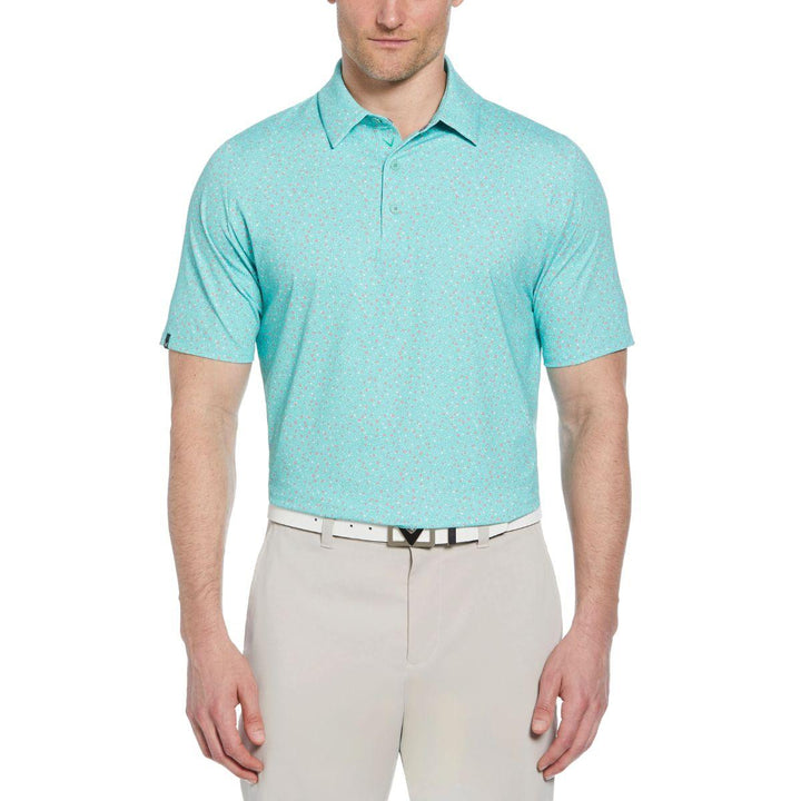 Micro Floral Print Polo