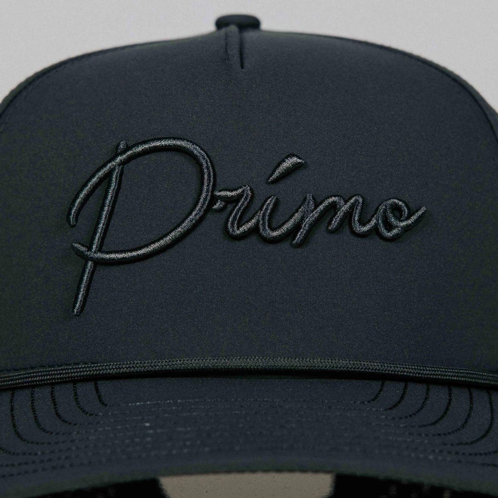 Dark Gray Monochrome Cursive Hat