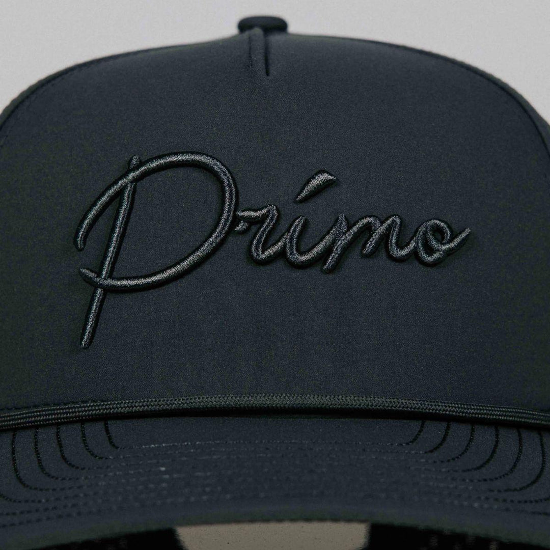 Dark Gray Monochrome Cursive Hat