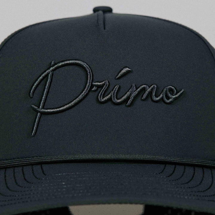 Dark Gray Monochrome Cursive Hat