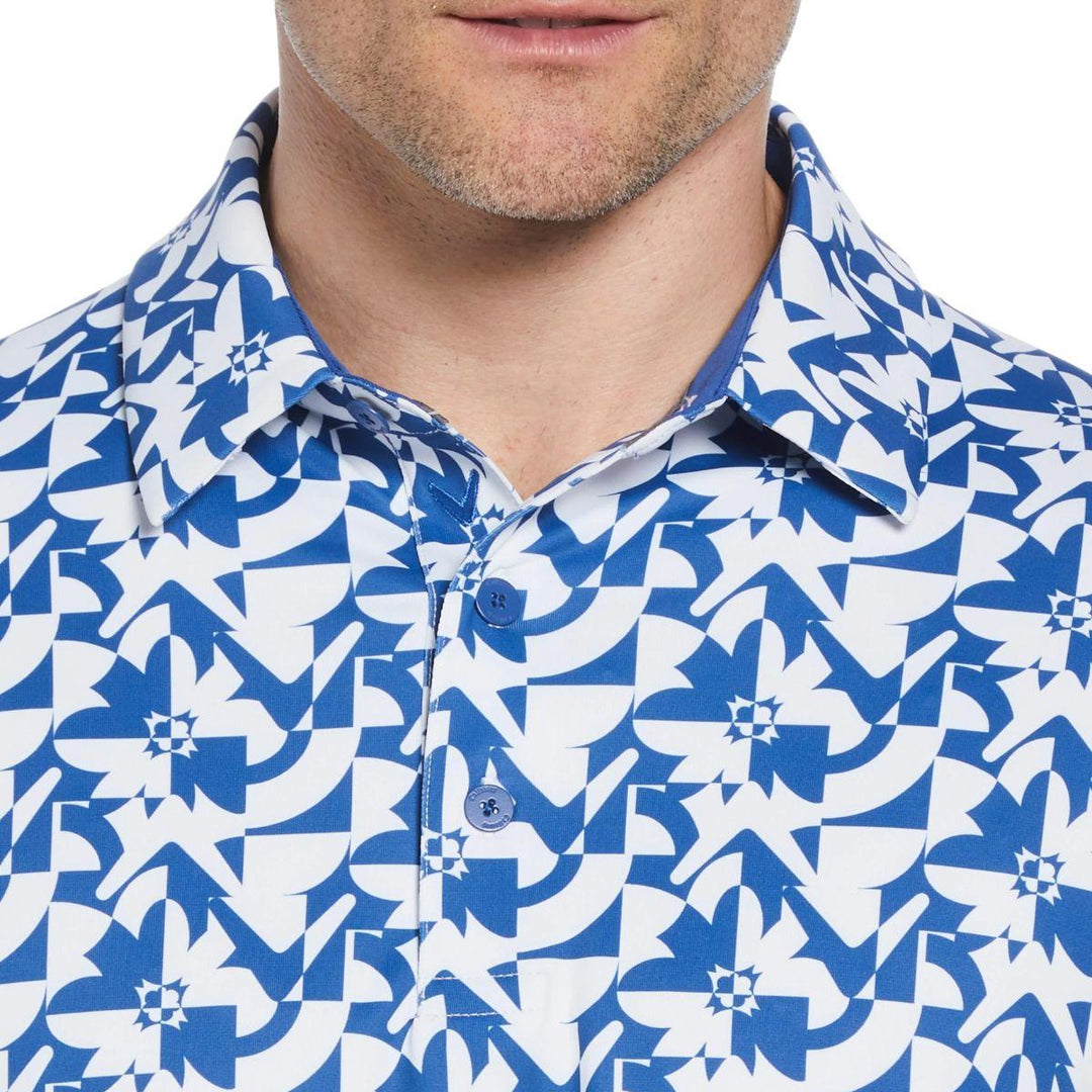 Layered Floral Print Polo