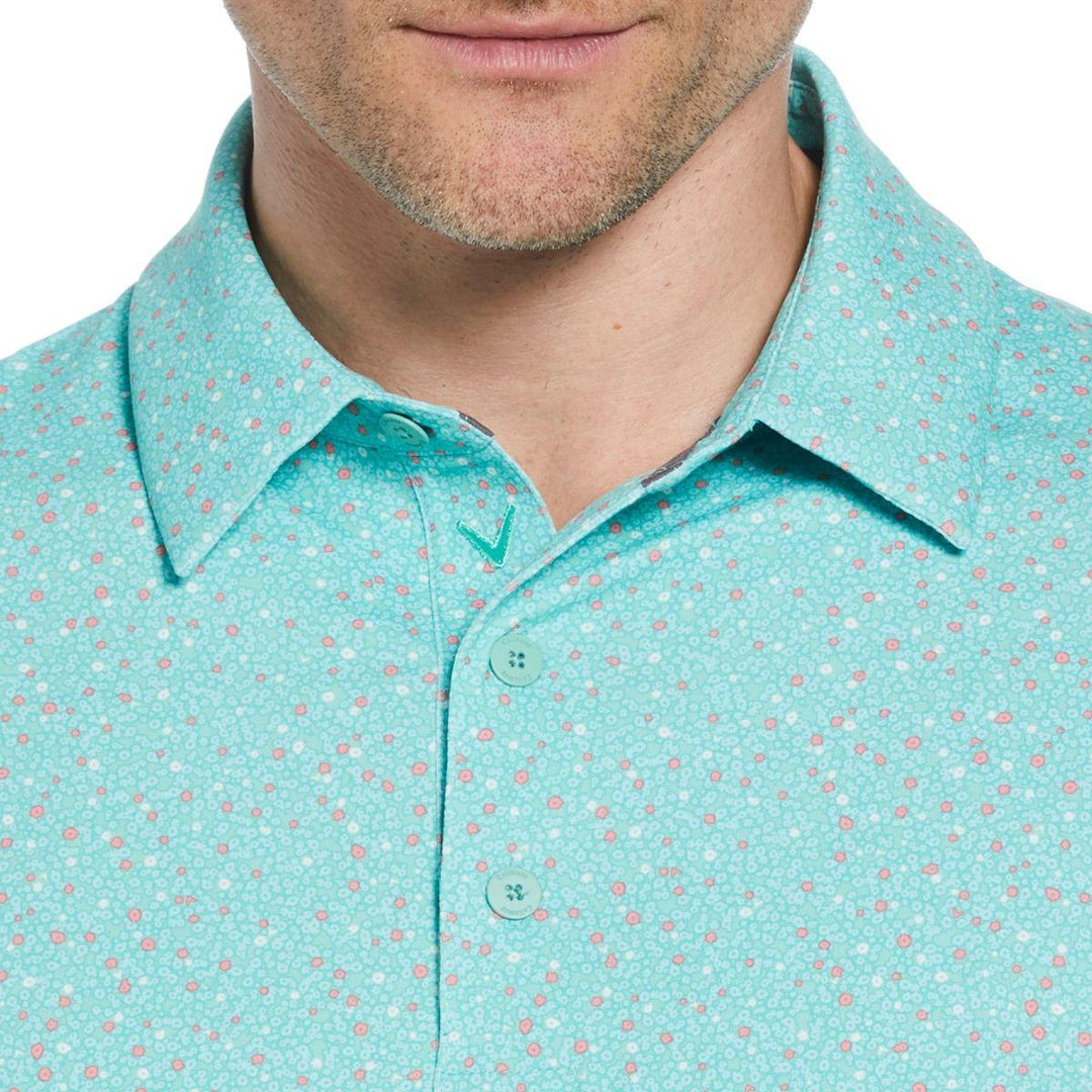 Micro Floral Print Polo