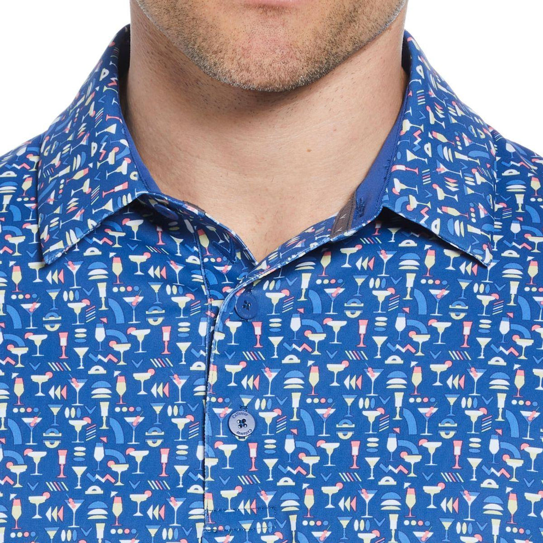 Cocktail Print Polo