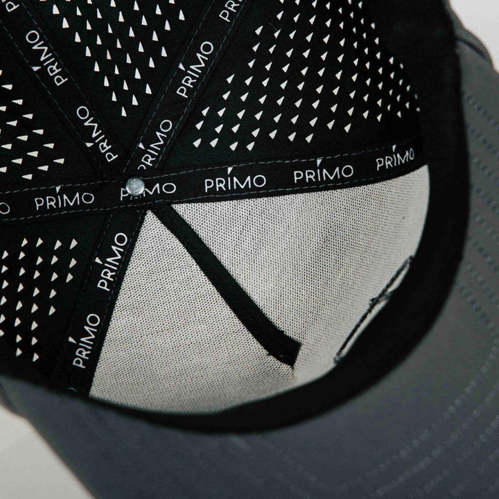 Dark Gray Monochrome Cursive Hat