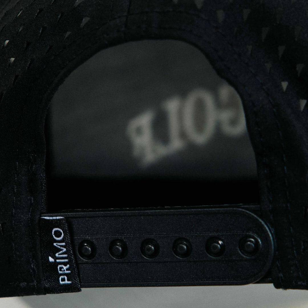 Black Serif Two Tone Hat