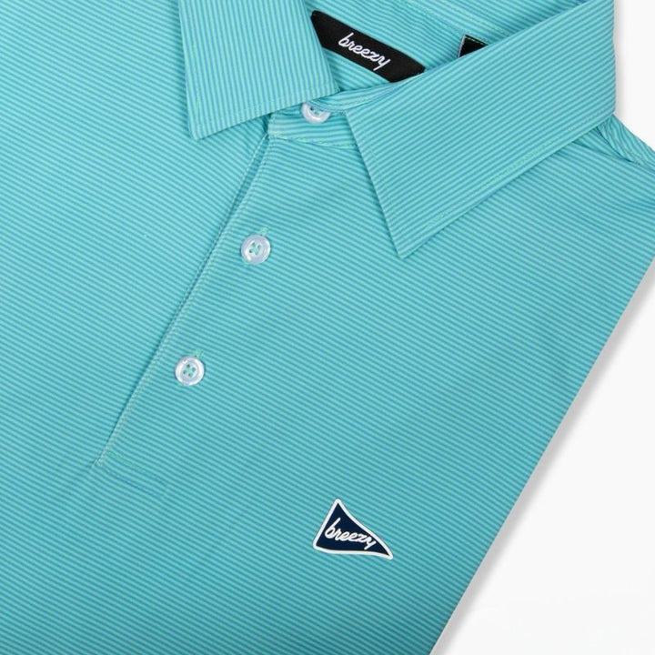 The Blue & Green Stripe Polo