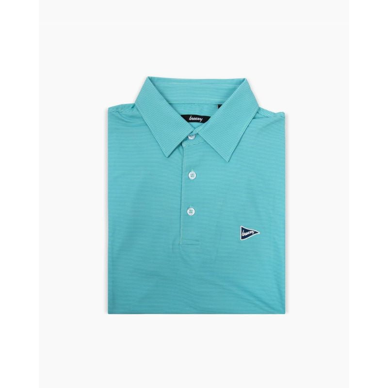 The Blue & Green Stripe Polo