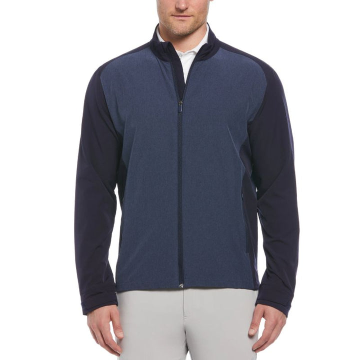 Heathered Block Full Zip Golf Jacket