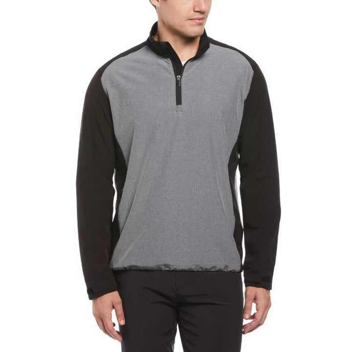 Heathered Block Quarter Zip Golf Jacket