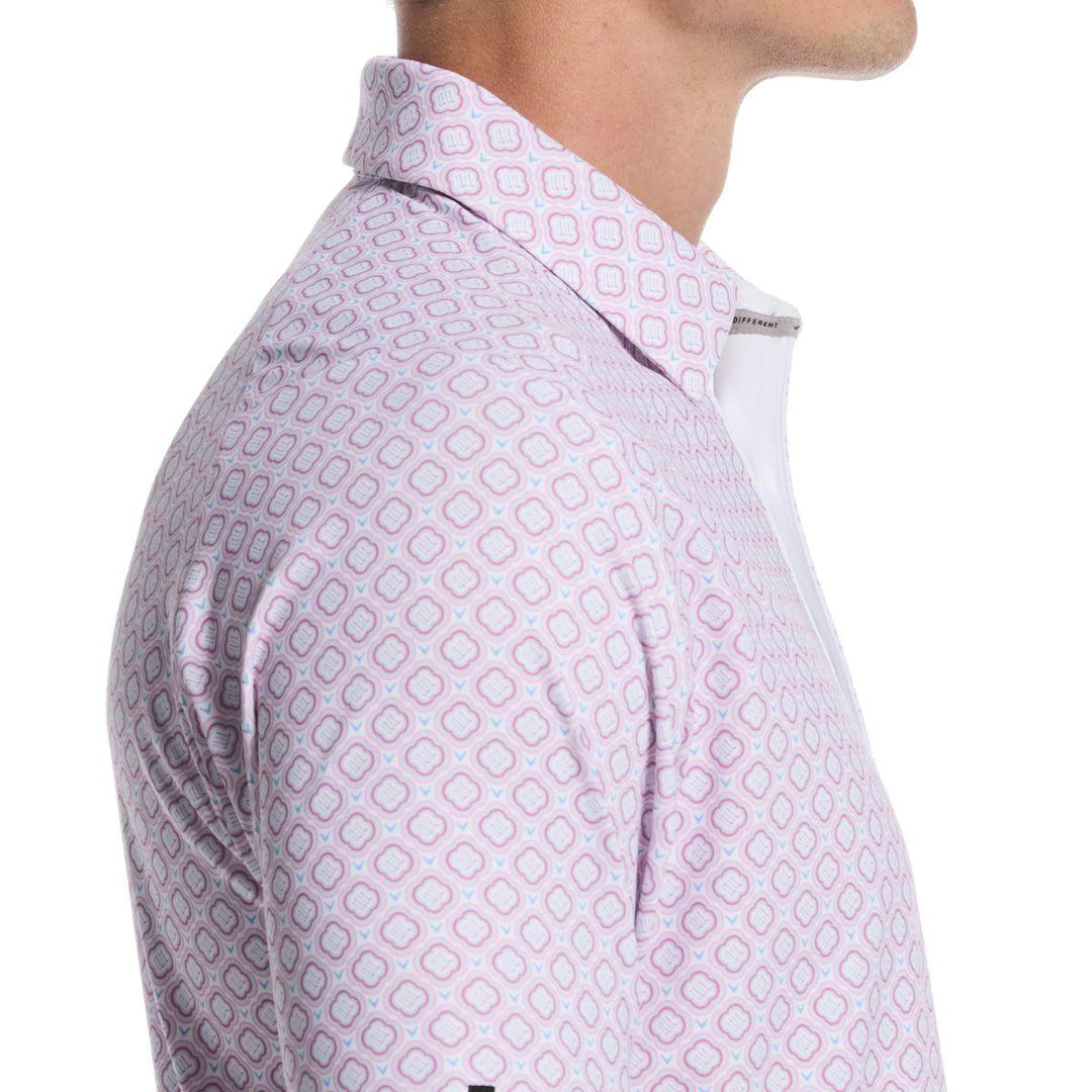 Golf Club Geo Print Polo
