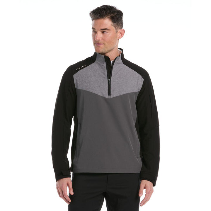 Mens 1/2 Zip Wind Jacket Long Sleeve