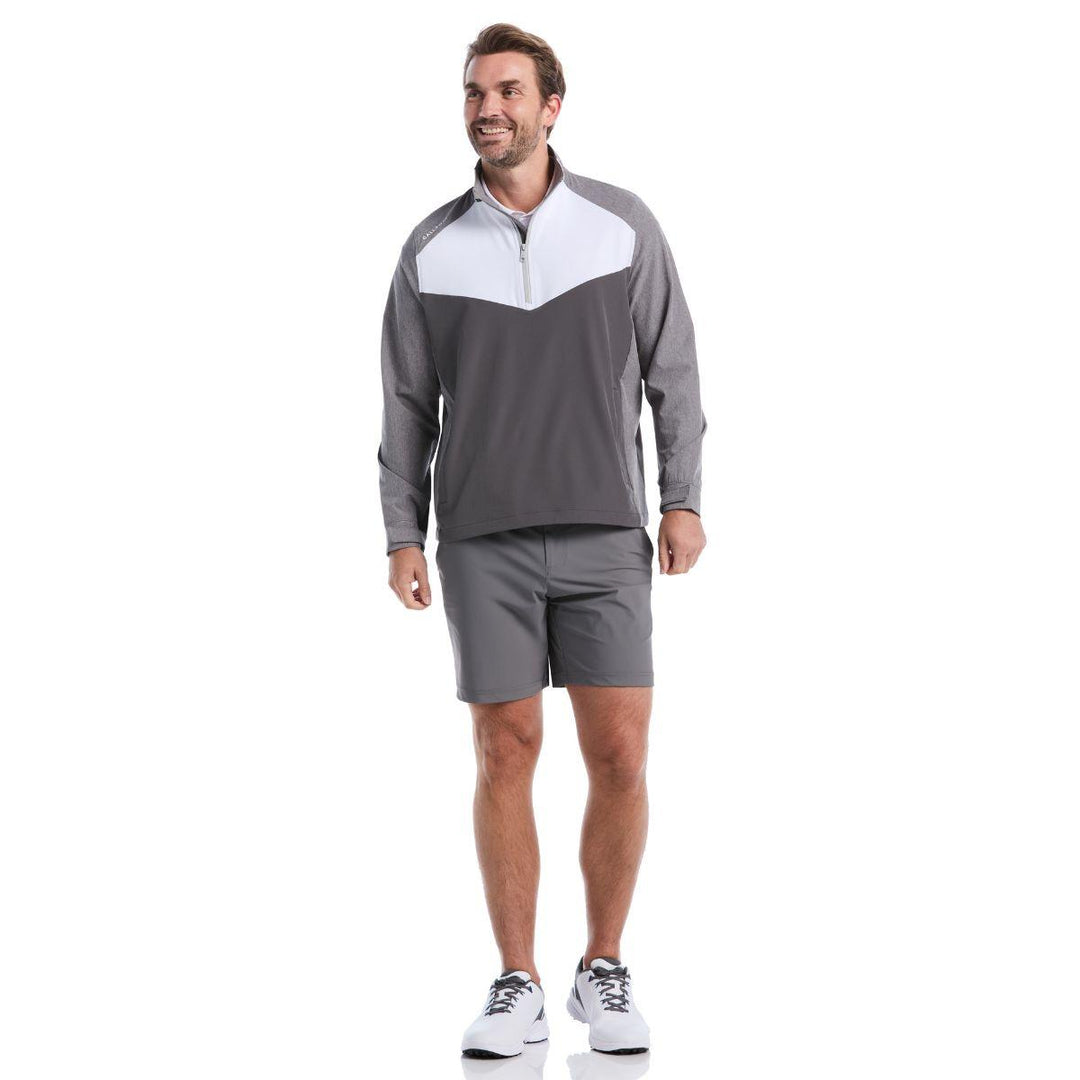 Mens 1/2 Zip Wind Jacket Long Sleeve