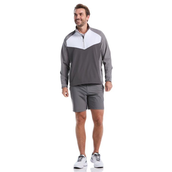 Mens 1/2 Zip Wind Jacket Long Sleeve
