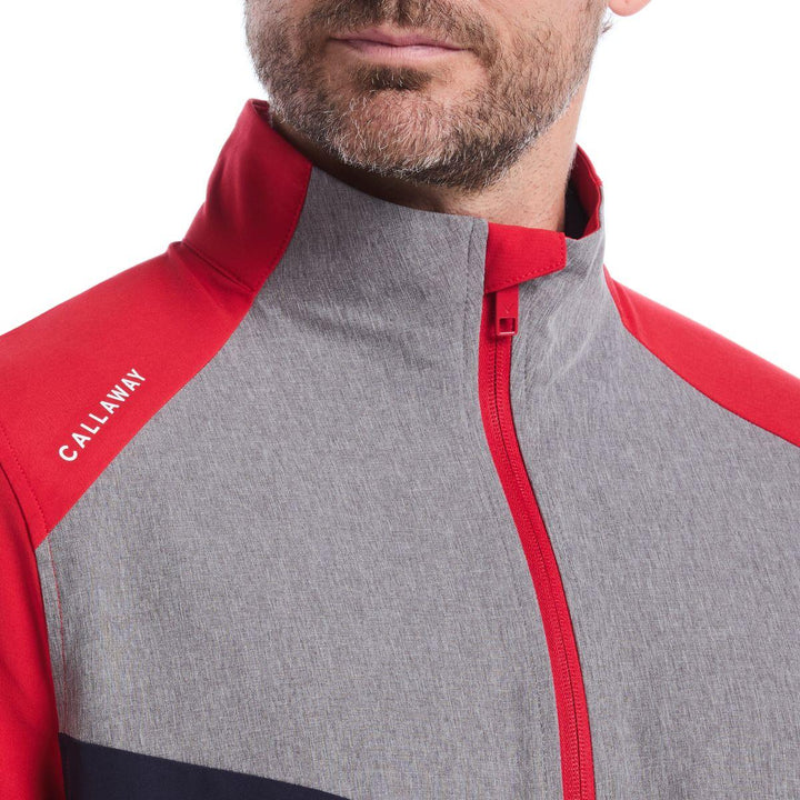 Mens 1/2 Zip Wind Jacket Long Sleeve
