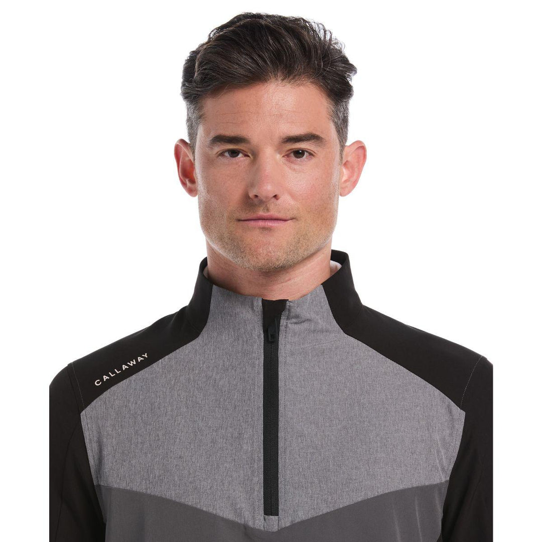 Mens 1/2 Zip Wind Jacket Long Sleeve