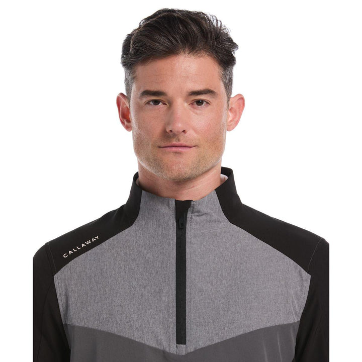 Mens 1/2 Zip Wind Jacket Long Sleeve