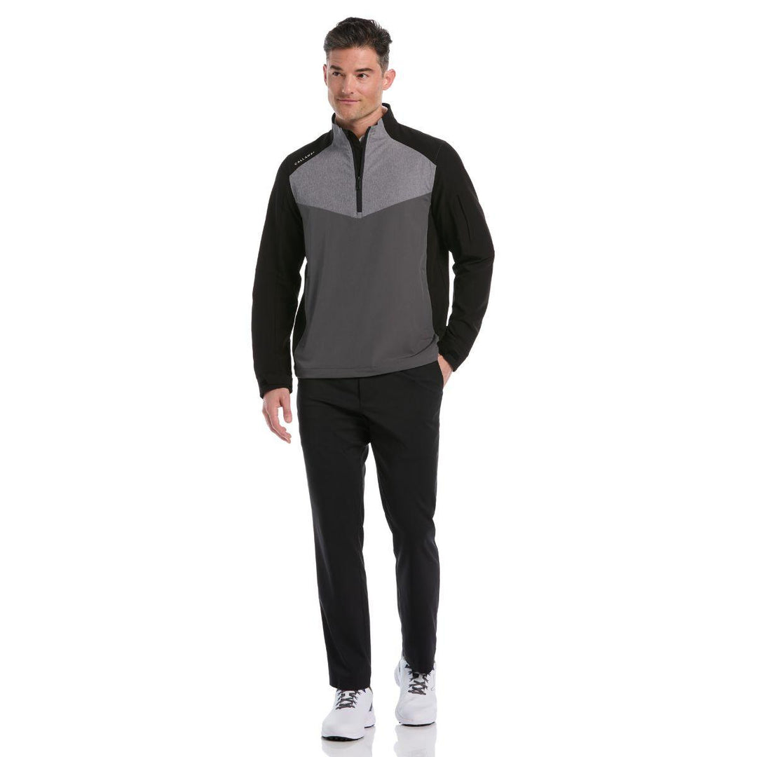 Mens 1/2 Zip Wind Jacket Long Sleeve