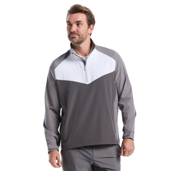 Mens 1/2 Zip Wind Jacket Long Sleeve