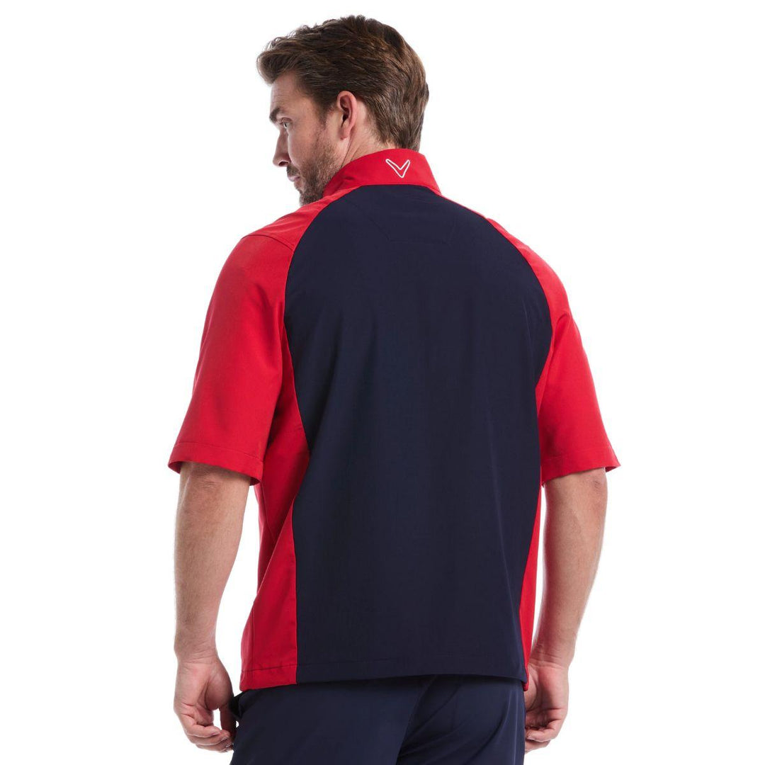 Mens 1/2 Zip Wind Jacket Short Sleeve