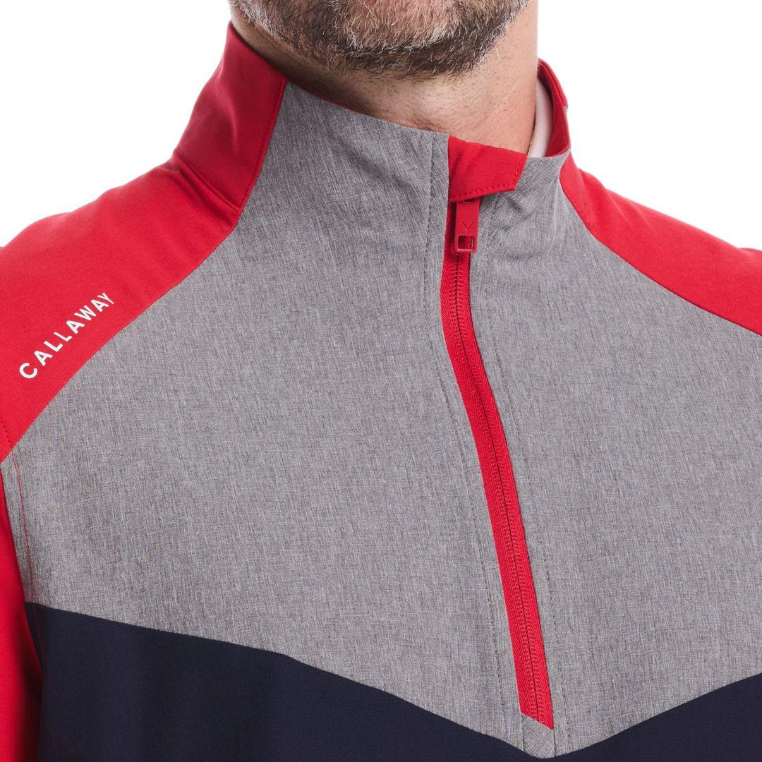 Mens 1/2 Zip Wind Jacket Short Sleeve