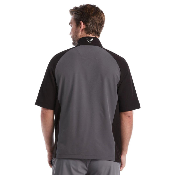 Mens 1/2 Zip Wind Jacket Short Sleeve