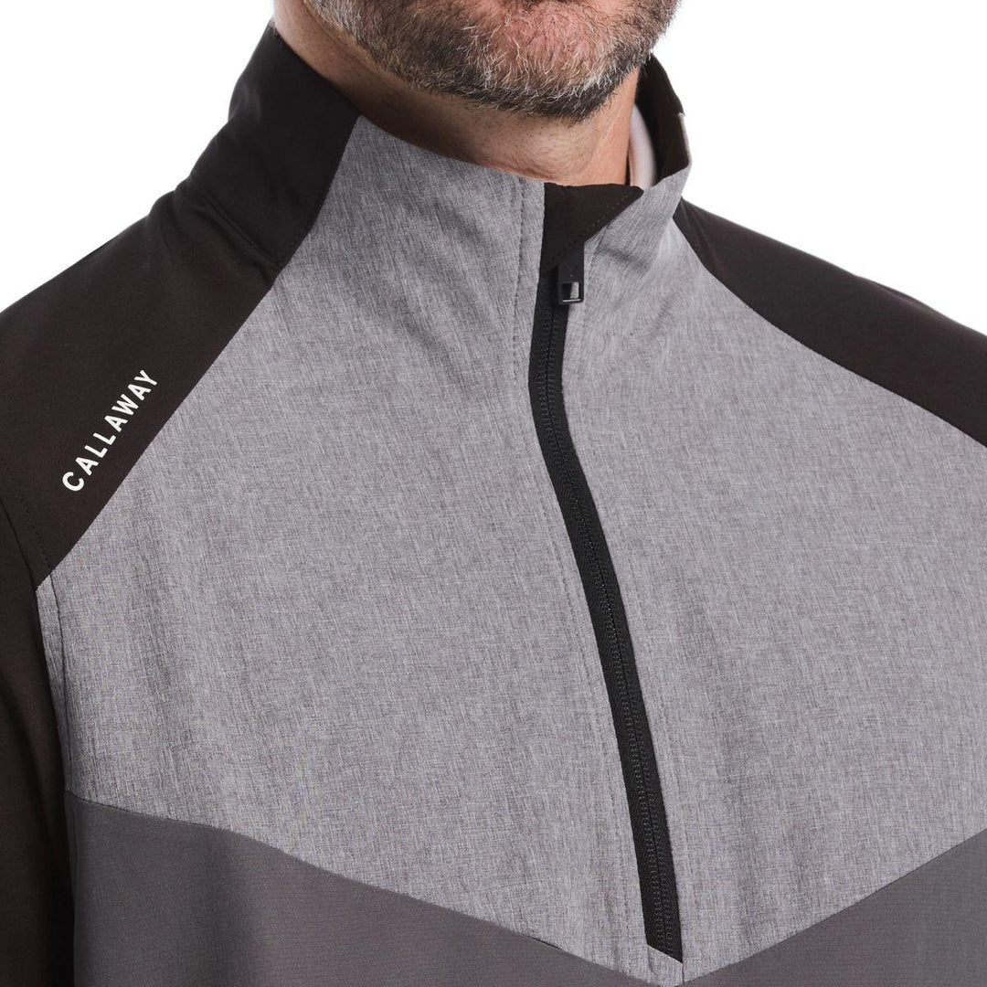 Mens 1/2 Zip Wind Jacket Short Sleeve