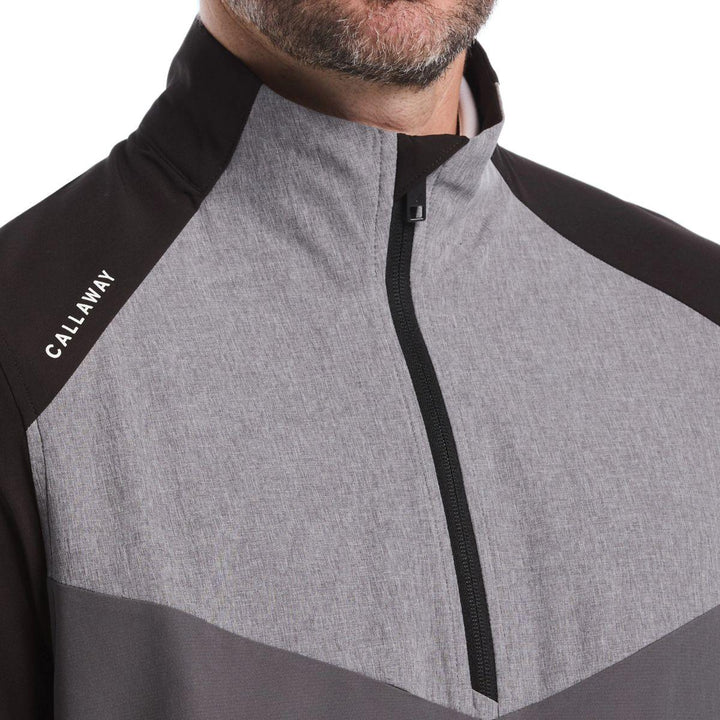Mens 1/2 Zip Wind Jacket Short Sleeve