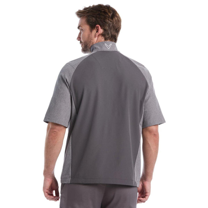 Mens 1/2 Zip Wind Jacket Short Sleeve