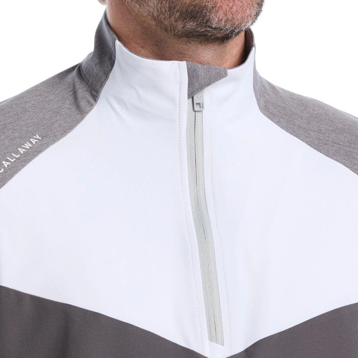 Mens 1/2 Zip Wind Jacket Short Sleeve