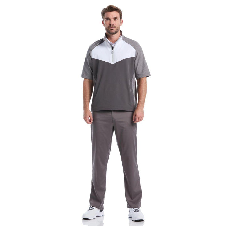 Mens 1/2 Zip Wind Jacket Short Sleeve
