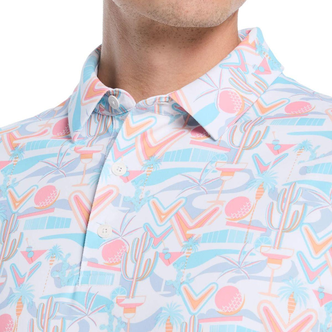 Mens Resort Conversational Print Golf Polo