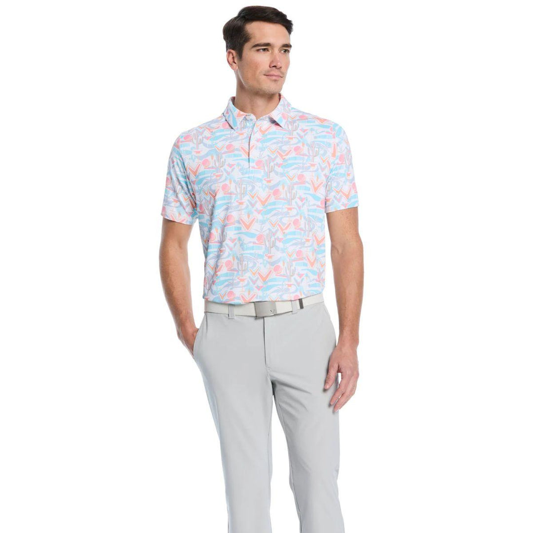 Mens Resort Conversational Print Golf Polo