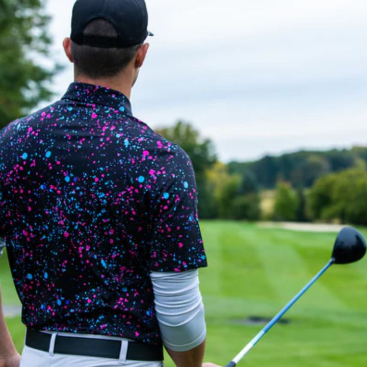 Paint Splatter Black Polo