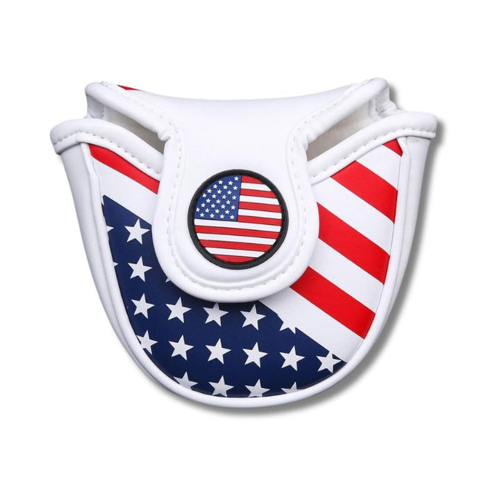 Stars & Stripes Golf Mallet Putter Head Cover Protector Magnetic Closure