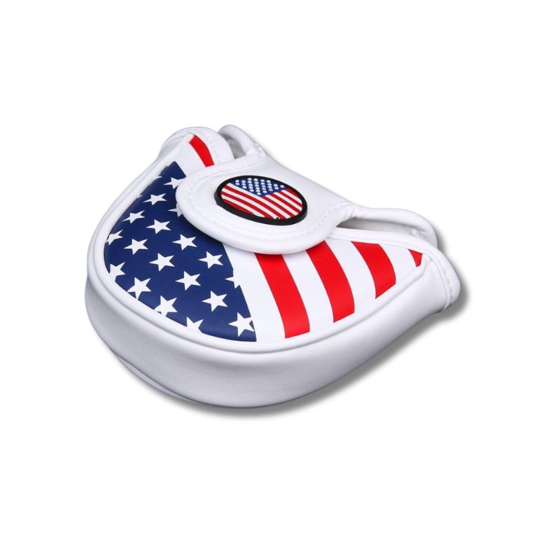 Stars & Stripes Golf Mallet Putter Head Cover Protector Magnetic Closure