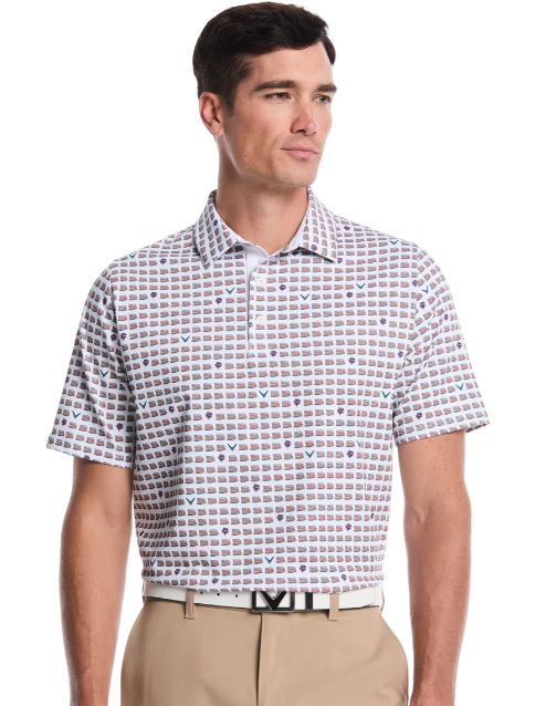 One Pimento, Two Pimento, Green Print Polo