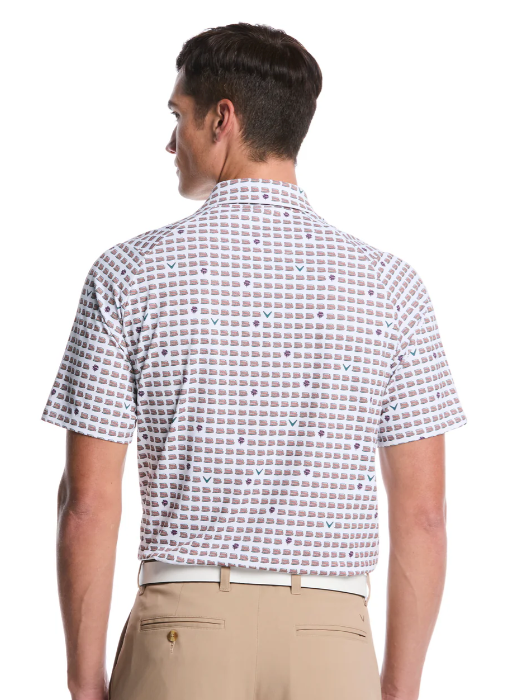 One Pimento, Two Pimento, Green Print Polo