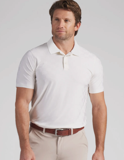 MATTR Check Jacquard BN Golf Polo