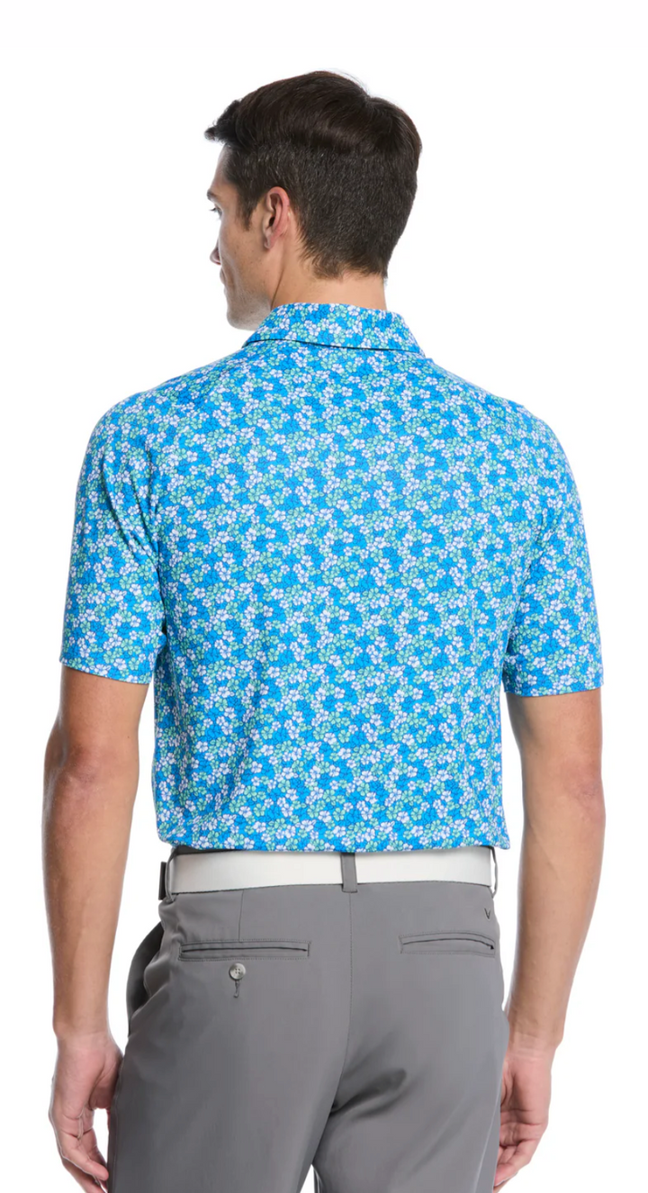 Hibiscus Print Golf Polo