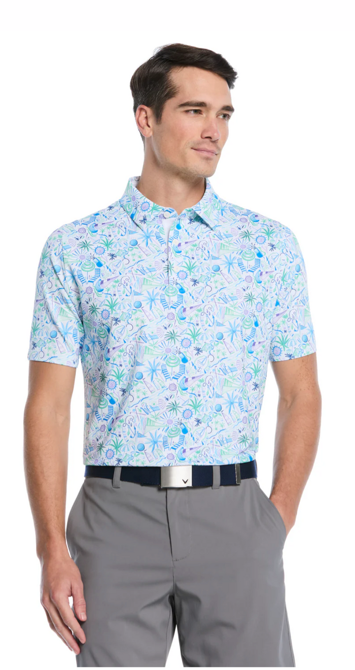 Nautical Conversational Print Golf Polo