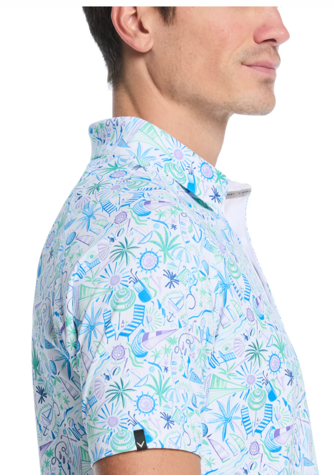 Nautical Conversational Print Golf Polo