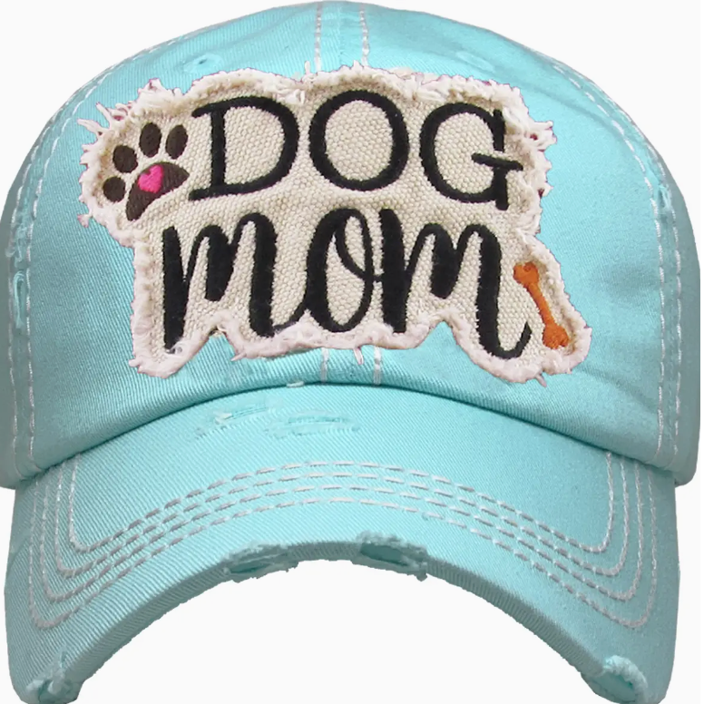 Dog Mom Washed Vintage Hat