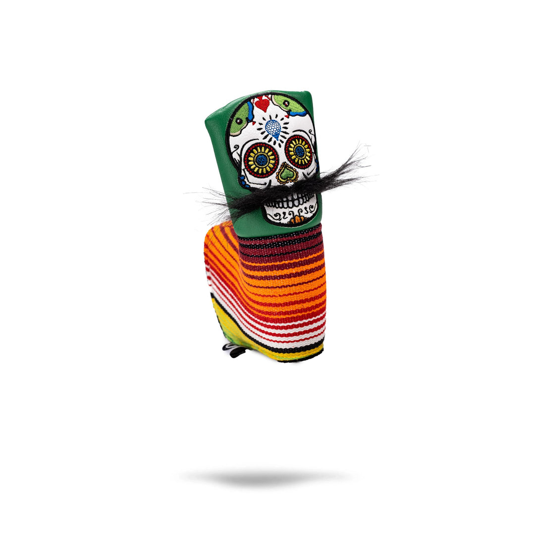 Mustache Sugar Skull - Blade Putter Cover Black