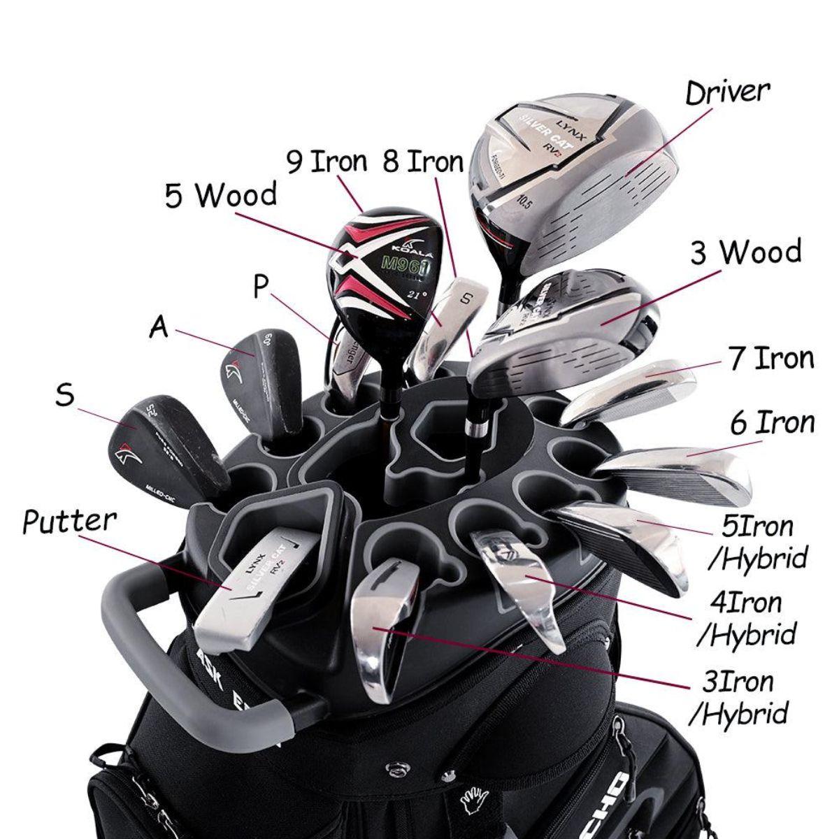 T-LOCK 2.0 14 Way Organizer Dividers Golf Soundless Cart Bag – Bubba Golf