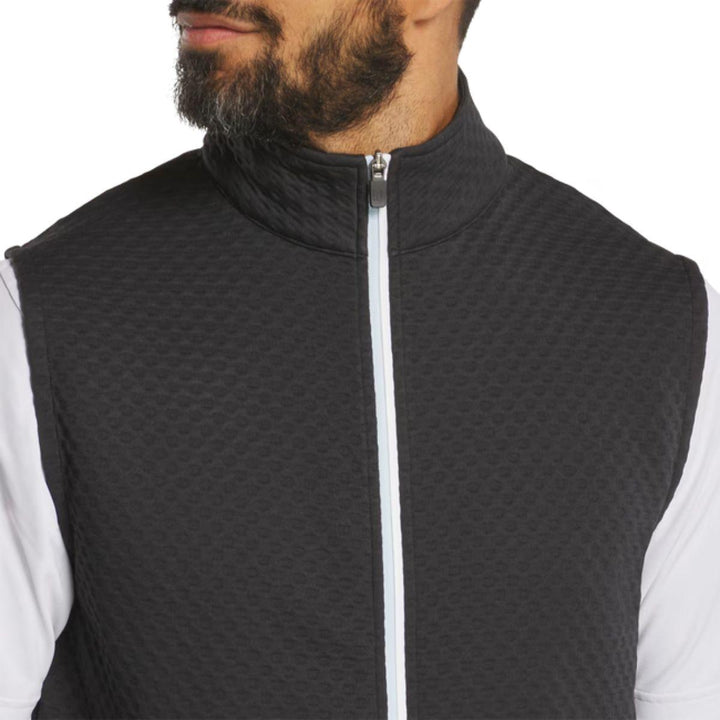 Textured Knit Full-Zip Vest