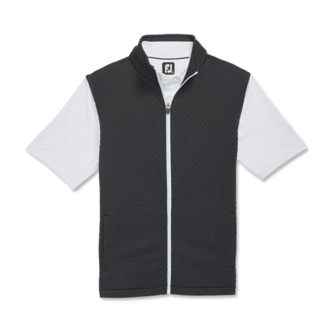 Textured Knit Full-Zip Vest