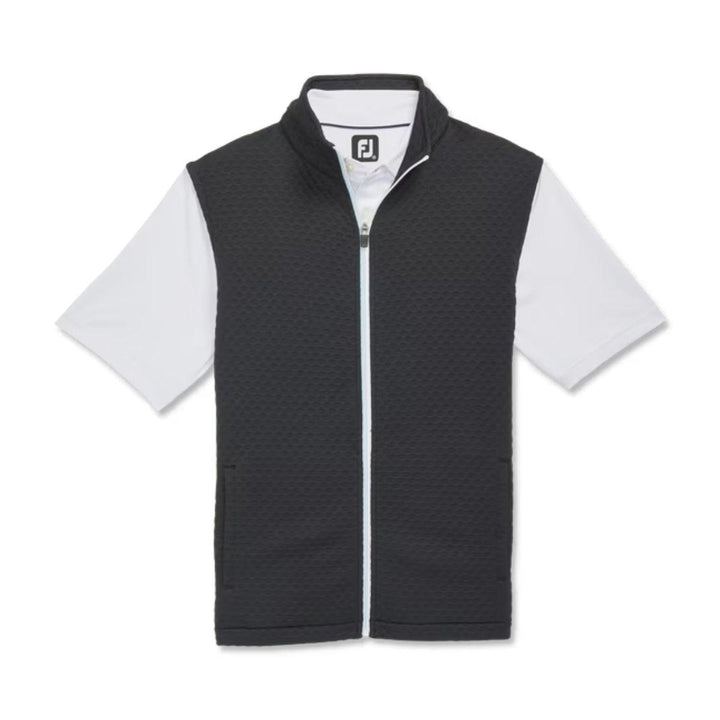 Textured Knit Full-Zip Vest